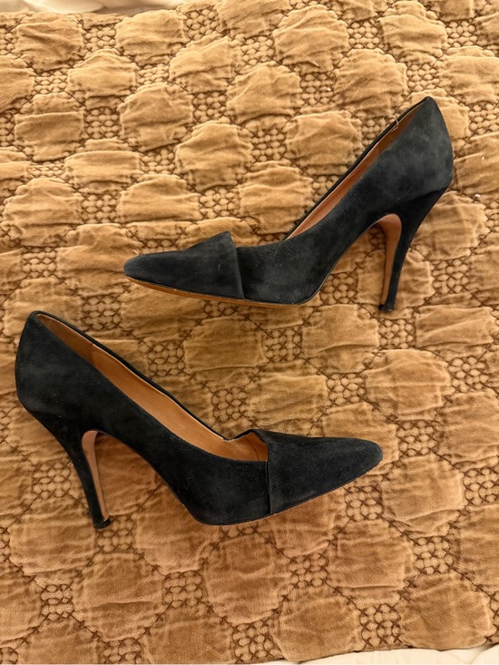 Madewell Shoes - Madewell Vintage Black Suede Pointed-Toe Stiletto Heels
